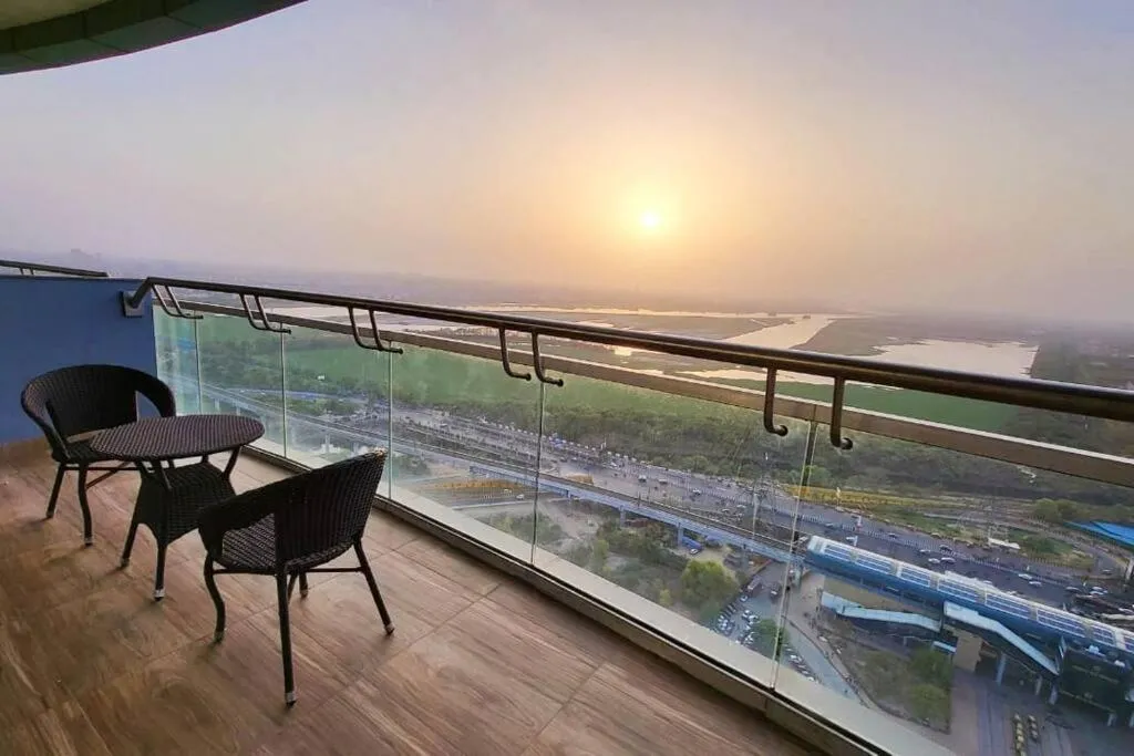 Image of Elegant apartment with a skyline view